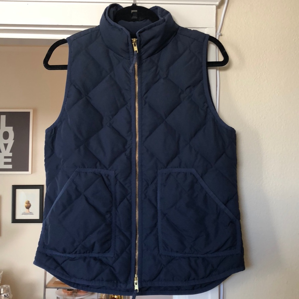 JCrew Navy Puffer Vest